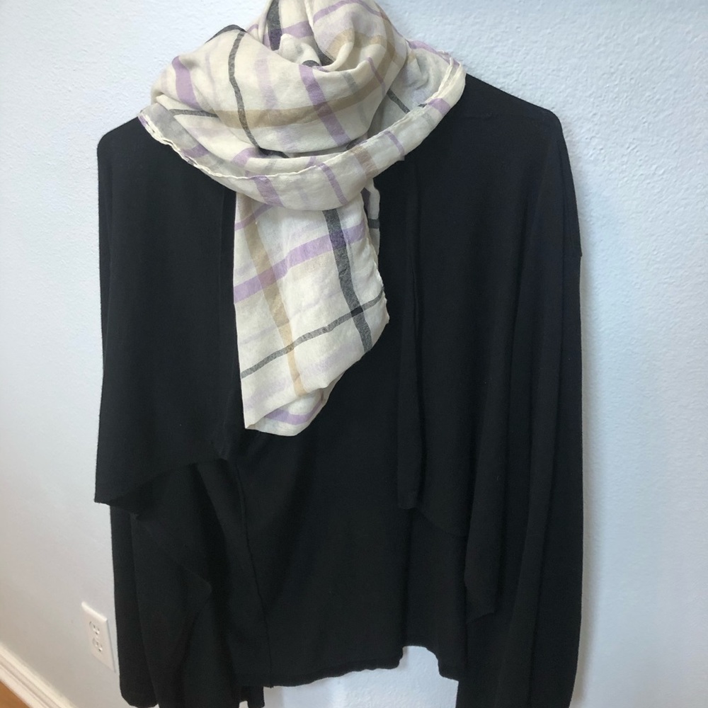 DKNYC  Black shawl/sweater. Lightweight, flowy. - Picture 3 of 5